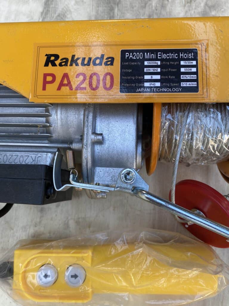 TỜI ĐIỆN TREO PA200-30M TẢI TRỌNG 70-140KG
