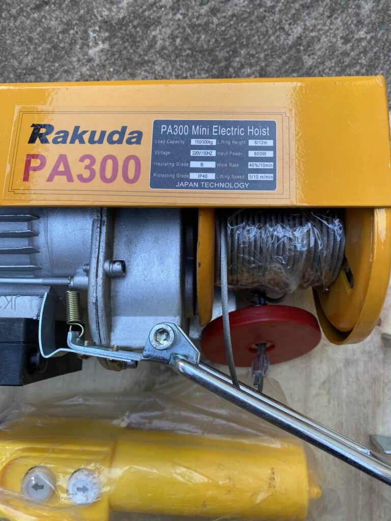 TỜI ĐIỆN TREO PA300-12M TẢI TRỌNG 105-210KG
