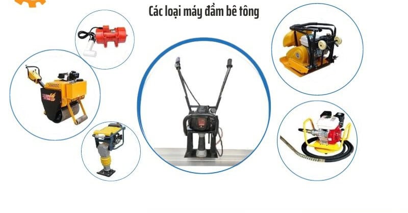 Cho thuê máy đầm bê tông đa dạng chủng lợi, hỗ trợ giao tận nơi